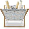 Ambesonne Feminine Magazine and Book Holder, Pattern of Lipstick Kiss Marks Woman Valentines Wedding Theme Illustration, Floor Rack Decor for Interior of Home & Office, 22″ x 19″, White Red(Orange Blue)