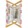 Ambesonne Feminine Magazine and Book Holder, Pattern of Lipstick Kiss Marks Woman Valentines Wedding Theme Illustration, Floor Rack Decor for Interior of Home & Office, 22″ x 19″, White Red(White Red)