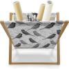 Ambesonne Feminine Magazine and Book Holder, Pattern of Lipstick Kiss Marks Woman Valentines Wedding Theme Illustration, Floor Rack Decor for Interior of Home & Office, 22″ x 19″, White Red(Grey White Black)