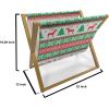 Ambesonne Feminine Magazine and Book Holder, Pattern of Lipstick Kiss Marks Woman Valentines Wedding Theme Illustration, Floor Rack Decor for Interior of Home & Office, 22″ x 19″, White Red(Red Green White)