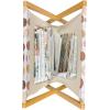Ambesonne Feminine Magazine and Book Holder, Pattern of Lipstick Kiss Marks Woman Valentines Wedding Theme Illustration, Floor Rack Decor for Interior of Home & Office, 22″ x 19″, White Red(Pink Brown)