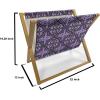 Ambesonne Feminine Magazine and Book Holder, Pattern of Lipstick Kiss Marks Woman Valentines Wedding Theme Illustration, Floor Rack Decor for Interior of Home & Office, 22″ x 19″, White Red(Violet Lilac)