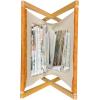 Ambesonne Feminine Magazine and Book Holder, Pattern of Lipstick Kiss Marks Woman Valentines Wedding Theme Illustration, Floor Rack Decor for Interior of Home & Office, 22″ x 19″, White Red(Orange)