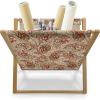 Ambesonne Feminine Magazine and Book Holder, Pattern of Lipstick Kiss Marks Woman Valentines Wedding Theme Illustration, Floor Rack Decor for Interior of Home & Office, 22″ x 19″, White Red(Red Beige)