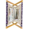 Ambesonne Feminine Magazine and Book Holder, Pattern of Lipstick Kiss Marks Woman Valentines Wedding Theme Illustration, Floor Rack Decor for Interior of Home & Office, 22″ x 19″, White Red(Violet Lilac)
