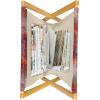 Ambesonne Feminine Magazine and Book Holder, Pattern of Lipstick Kiss Marks Woman Valentines Wedding Theme Illustration, Floor Rack Decor for Interior of Home & Office, 22″ x 19″, White Red(Turquoise Orange Black)