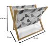 Ambesonne Feminine Magazine and Book Holder, Pattern of Lipstick Kiss Marks Woman Valentines Wedding Theme Illustration, Floor Rack Decor for Interior of Home & Office, 22″ x 19″, White Red(Grey White Black)