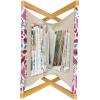 Ambesonne Feminine Magazine and Book Holder, Pattern of Lipstick Kiss Marks Woman Valentines Wedding Theme Illustration, Floor Rack Decor for Interior of Home & Office, 22″ x 19″, White Red(Pink Teal Red)