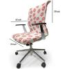 Ambesonne Feminine Office Chair Cover, Pattern of Lipstick Kiss Marks Woman Valentines Wedding Theme Illustration, Stretchable Decorative Universal Size High Back Printed Slipcover, White Red(White Red)