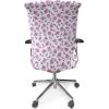 Ambesonne Flower Office Chair Cover, Floral Pattern Romantic Spring Valentines Day Wedding Anniversary Theme Art, Stretchable Decorative Universal Size High Back Printed Slipcover, Violet White(Violet White)