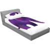 Ambesonne Fox Fitted Sheet & Pillow Sham Set, Fox in The Winter Forest Abstract Cartoon Trees and Nature Animal Pattern, Decorative Printed 2 Piece Bedding Decor Set, Twin, Pale Sage Green Orange(Fuchsia and Purple)