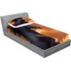 Ambesonne Fox Fitted Sheet & Pillow Sham Set, Fox in The Winter Forest Abstract Cartoon Trees and Nature Animal Pattern, Decorative Printed 2 Piece Bedding Decor Set, Twin, Pale Sage Green Orange(Black Orange)