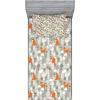 Ambesonne Fox Fitted Sheet & Pillow Sham Set, Fox in The Winter Forest Abstract Cartoon Trees and Nature Animal Pattern, Decorative Printed 2 Piece Bedding Decor Set, Twin, Pale Sage Green Orange(Pale Sage Green Orange)