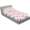 Ambesonne Fox Fitted Sheet & Pillow Sham Set, Fox in The Winter Forest Abstract Cartoon Trees and Nature Animal Pattern, Decorative Printed 2 Piece Bedding Decor Set, Twin, Pale Sage Green Orange(Rose Black)