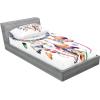 Ambesonne Fox Fitted Sheet & Pillow Sham Set, Fox in The Winter Forest Abstract Cartoon Trees and Nature Animal Pattern, Decorative Printed 2 Piece Bedding Decor Set, Twin, Pale Sage Green Orange(Plum Apricot)