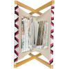 Ambesonne Heart Magazine and Book Holder, Illustration of Grungy Sketch Look Love Repetitive Romantic Valentines Day, Floor Rack Decor for Interior of Home & Office, 22″ x 19″, Pink and Dark Maroon(Dark Coral Charcoal Grey)