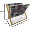 Ambesonne Heart Magazine and Book Holder, Illustration of Grungy Sketch Look Love Repetitive Romantic Valentines Day, Floor Rack Decor for Interior of Home & Office, 22″ x 19″, Pink and Dark Maroon(Multicolor and Sage Green)