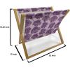 Ambesonne Heart Magazine and Book Holder, Illustration of Grungy Sketch Look Love Repetitive Romantic Valentines Day, Floor Rack Decor for Interior of Home & Office, 22″ x 19″, Pink and Dark Maroon(Eggplant Mauve)