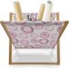 Ambesonne Heart Magazine and Book Holder, Illustration of Grungy Sketch Look Love Repetitive Romantic Valentines Day, Floor Rack Decor for Interior of Home & Office, 22″ x 19″, Pink and Dark Maroon(Pink Mauve Taupe)