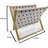 Ambesonne Heart Magazine and Book Holder, Illustration of Grungy Sketch Look Love Repetitive Romantic Valentines Day, Floor Rack Decor for Interior of Home & Office, 22″ x 19″, Pink and Dark Maroon(Champagne and Charcoal Grey)