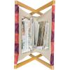Ambesonne Heart Magazine and Book Holder, Illustration of Grungy Sketch Look Love Repetitive Romantic Valentines Day, Floor Rack Decor for Interior of Home & Office, 22″ x 19″, Pink and Dark Maroon(Dark Coral Purple)