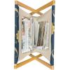 Ambesonne Heart Magazine and Book Holder, Illustration of Grungy Sketch Look Love Repetitive Romantic Valentines Day, Floor Rack Decor for Interior of Home & Office, 22″ x 19″, Pink and Dark Maroon(Dark Sky Blue Mustard)