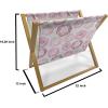 Ambesonne Heart Magazine and Book Holder, Illustration of Grungy Sketch Look Love Repetitive Romantic Valentines Day, Floor Rack Decor for Interior of Home & Office, 22″ x 19″, Pink and Dark Maroon(Pink Mauve Taupe)