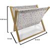 Ambesonne Heart Magazine and Book Holder, Illustration of Grungy Sketch Look Love Repetitive Romantic Valentines Day, Floor Rack Decor for Interior of Home & Office, 22″ x 19″, Pink and Dark Maroon(Pink Pale Orange)