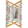 Ambesonne Heart Magazine and Book Holder, Illustration of Grungy Sketch Look Love Repetitive Romantic Valentines Day, Floor Rack Decor for Interior of Home & Office, 22″ x 19″, Pink and Dark Maroon(Burnt Sienna Multicolor)
