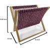 Ambesonne Heart Magazine and Book Holder, Illustration of Grungy Sketch Look Love Repetitive Romantic Valentines Day, Floor Rack Decor for Interior of Home & Office, 22″ x 19″, Pink and Dark Maroon(Pink and Dark Maroon)