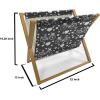 Ambesonne Hearts Magazine and Book Holder, Bicycles and Heart and Romantic Scene Valentine’s Day Theme, Floor Rack Decor for Interior of Home & Office, 22″ x 19″, Dark Grey and White(Dark Grey and White)