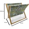Ambesonne Hearts Magazine and Book Holder, Bicycles and Heart and Romantic Scene Valentine’s Day Theme, Floor Rack Decor for Interior of Home & Office, 22″ x 19″, Dark Grey and White(Reseda Green Multicolor)