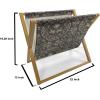 Ambesonne Hearts Magazine and Book Holder, Bicycles and Heart and Romantic Scene Valentine’s Day Theme, Floor Rack Decor for Interior of Home & Office, 22″ x 19″, Dark Grey and White(Dark Sepia Tan)