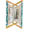 Ambesonne Hearts Magazine and Book Holder, Bicycles and Heart and Romantic Scene Valentine’s Day Theme, Floor Rack Decor for Interior of Home & Office, 22″ x 19″, Dark Grey and White(Teal Turquoise White)