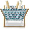 Ambesonne Hearts Magazine and Book Holder, Bicycles and Heart and Romantic Scene Valentine’s Day Theme, Floor Rack Decor for Interior of Home & Office, 22″ x 19″, Dark Grey and White(Sea Blue Multicolor)