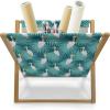 Ambesonne Hearts Magazine and Book Holder, Bicycles and Heart and Romantic Scene Valentine’s Day Theme, Floor Rack Decor for Interior of Home & Office, 22″ x 19″, Dark Grey and White(Teal Turquoise White)