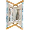 Ambesonne Hearts Magazine and Book Holder, Bicycles and Heart and Romantic Scene Valentine’s Day Theme, Floor Rack Decor for Interior of Home & Office, 22″ x 19″, Dark Grey and White(Sky Blue Blue)