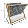 Ambesonne Hearts Magazine and Book Holder, Bicycles and Heart and Romantic Scene Valentine’s Day Theme, Floor Rack Decor for Interior of Home & Office, 22″ x 19″, Dark Grey and White(Grey Coconut)