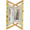 Ambesonne Hearts Magazine and Book Holder, Bicycles and Heart and Romantic Scene Valentine’s Day Theme, Floor Rack Decor for Interior of Home & Office, 22″ x 19″, Dark Grey and White(Yellow and Multicolor)
