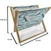 Ambesonne Hearts Magazine and Book Holder, Bicycles and Heart and Romantic Scene Valentine’s Day Theme, Floor Rack Decor for Interior of Home & Office, 22″ x 19″, Dark Grey and White(Cadet Blue Dark Teal)