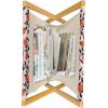 Ambesonne Hearts Magazine and Book Holder, Bicycles and Heart and Romantic Scene Valentine’s Day Theme, Floor Rack Decor for Interior of Home & Office, 22″ x 19″, Dark Grey and White(Blush Charcoal Grey)