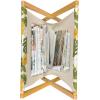 Ambesonne Hearts Magazine and Book Holder, Colorful Graphic Tile Pattern with Hearts in Drop Shapes Valentines Day, Floor Rack Decor for Interior of Home & Office, 22″ x 19″, Pink Red Orange(Olive Green Pale Yellow)