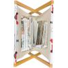 Ambesonne Hearts Magazine and Book Holder, Colorful Graphic Tile Pattern with Hearts in Drop Shapes Valentines Day, Floor Rack Decor for Interior of Home & Office, 22″ x 19″, Pink Red Orange(Vermilion Black and White)
