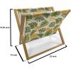 Ambesonne Hearts Magazine and Book Holder, Colorful Graphic Tile Pattern with Hearts in Drop Shapes Valentines Day, Floor Rack Decor for Interior of Home & Office, 22″ x 19″, Pink Red Orange(Olive Green Pale Yellow)
