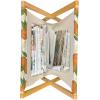 Ambesonne Hearts Magazine and Book Holder, Colorful Graphic Tile Pattern with Hearts in Drop Shapes Valentines Day, Floor Rack Decor for Interior of Home & Office, 22″ x 19″, Pink Red Orange(Dark Orange Green)
