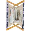 Ambesonne Hearts Magazine and Book Holder, Colorful Graphic Tile Pattern with Hearts in Drop Shapes Valentines Day, Floor Rack Decor for Interior of Home & Office, 22″ x 19″, Pink Red Orange(Night Blue Lavender)