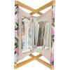 Ambesonne Hearts Magazine and Book Holder, Colorful Graphic Tile Pattern with Hearts in Drop Shapes Valentines Day, Floor Rack Decor for Interior of Home & Office, 22″ x 19″, Pink Red Orange(Lilac Olive Green and Pink)