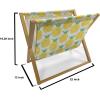 Ambesonne Hearts Magazine and Book Holder, Colorful Graphic Tile Pattern with Hearts in Drop Shapes Valentines Day, Floor Rack Decor for Interior of Home & Office, 22″ x 19″, Pink Red Orange(Yellow Shamrock Green)