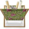 Ambesonne Hearts Magazine and Book Holder, Colorful Graphic Tile Pattern with Hearts in Drop Shapes Valentines Day, Floor Rack Decor for Interior of Home & Office, 22″ x 19″, Pink Red Orange(Apple Green Pink Brown)
