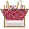 Ambesonne Hearts Magazine and Book Holder, Colorful Graphic Tile Pattern with Hearts in Drop Shapes Valentines Day, Floor Rack Decor for Interior of Home & Office, 22″ x 19″, Pink Red Orange(Pink Red Orange)